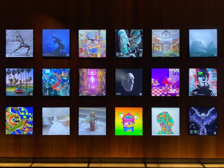 MetaSill square frames at the Crypt Gallery in NYC. (Author Photo.)